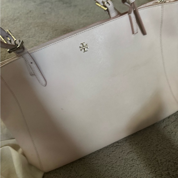 Tory Burch Handbags - Tory Burch Pink Structured Tote with Minimalist Design